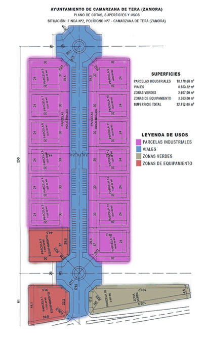 Plano de Polígono Industrial de Camarzana de Tera